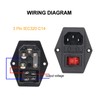 RuoFeng 2 Pcs 3 Pin IEC320 C14 Power Connector Inlet