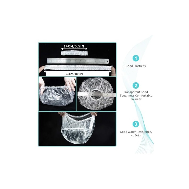 Tapas de ducha desechables 100 unidades – Gorro de baño