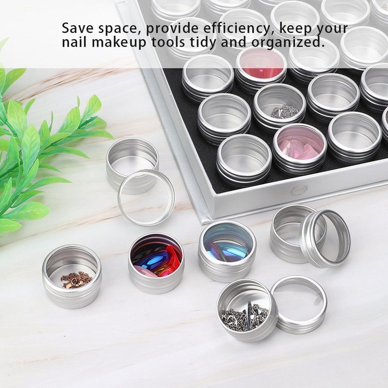 Nail Art Storage Box Nail Power Rhinestones Decorations Holder Manicure