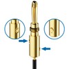 deleyCON Set of 8 Banana Plugs Gold-Plated Screwable for Speaker