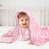 SmoothNovelty Pink Bow Knit Swaddle Blanket for Girls, Cotton Soft