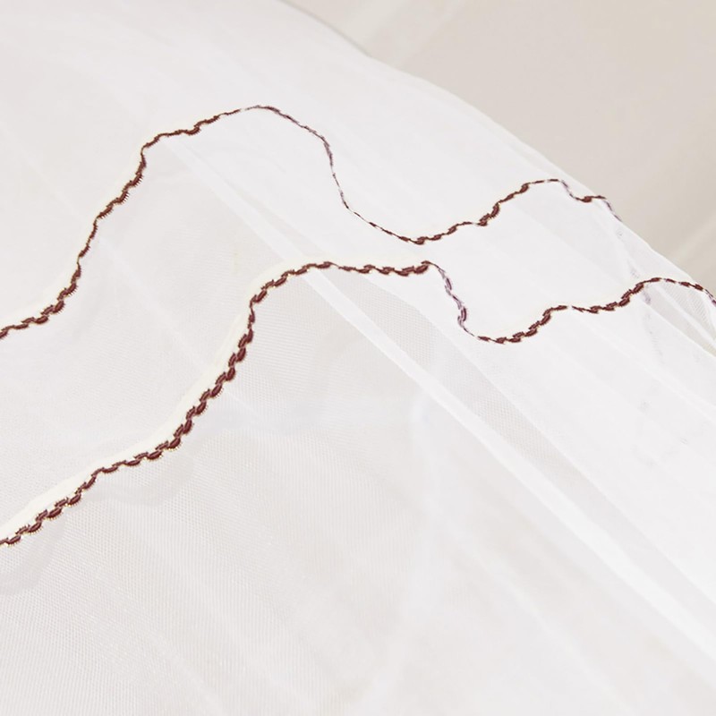 Yitre Mosquitera Plegable de Poliéster, Cortina de Cama Redonda de