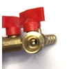 YV04 2-Way Y-Splitter 10 mm with Shut-off Valves for Taps,