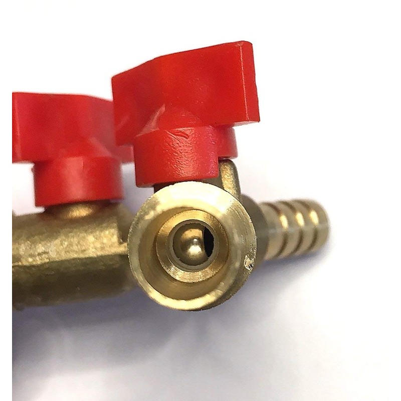 YV04 2-Way Y-Splitter 10 mm with Shut-off Valves for Taps,