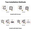 JIMEIDA Socket with Light Switch, Black, Flush-Mounted, Single 1-Way Light