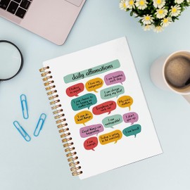 VNWEK Mental Health Daily Affirmations Self Love Spiral Notebook Journal 5.5 x 8.3 inches,Psychology Lined Hardcover Spiral Notebook,Mental Health Awareness Gifts