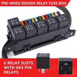 Newdeli 12V Relay Box 11 Way Waterproof Relay Fuse Box Automotive Relay and Fuse Block 12 AWG Pre-Wired Universal Relay Panel with 4-Pin Relays and ATC/ATO Blade Fuses for Auto Car Marine Boat Truck