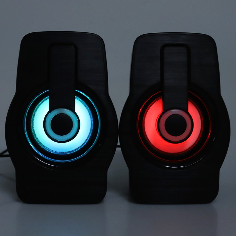 FT-185 Mini USB LED Speaker Portable Loudspeaker Music Player for
