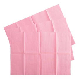  75pcs Dental Bibs Disposable - Disposable Dental Bibs Dentist Tattoo Bibs Pink Dental Bibs for Nails Patient Bibs Pink Towels Tattoo Table Covers Dental Pads Mats Paper Sheets Lash Supplies