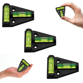 T-Spirit Level, Cross Spirit Level, Pack of 3, Small Spirit Level, Shatterproof, Mini Spirit Level, Pyramid, Camping Spirit Level for Caravans, Motorhomes and Caravans