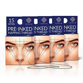 Microblading Supplies Pre-Inked Eyebrow Mapping String – 60 Meters - Ultra-Thin, Mess-Free Thread, Create a Crisp, Spot-on Brow Map Every Time – Hypoallergenic, Cosmetic Grade For Permanent Makeup