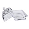 PEPAXON Glass Butter Dish with Lid for Countertop Rectangular Transparent