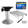 Five Oceans Boat Seat Pedestal and Slide Set, Marine-Grade Aluminum