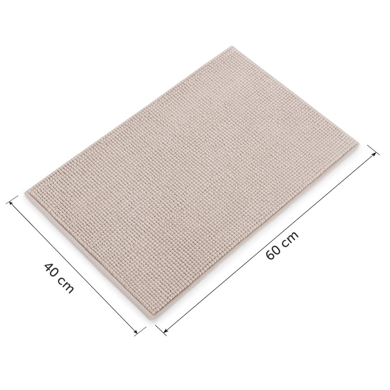 Blumtal Badematte 40x60 cm Chenille - Oeko-TEX zertifizierter Badteppich -