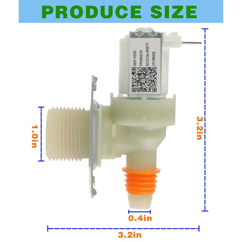 (Upgraded) DD81-02265A DD82-01588A Dishwasher Water Inlet Valve Fit for Dishwasher