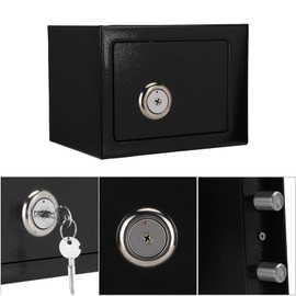 Money Box for Home with Sensor Light & Fireproof Security Box for Money with Keys & Pass Code, Lock Box Fireproof with Digital Keypad
