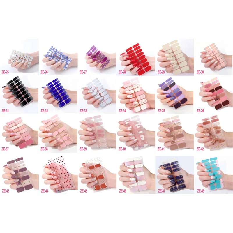 Gel Nails Stickers Pegatinas Uñas Múltiples Estilos