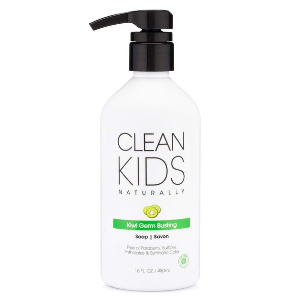 Gabriel Cosmetics Clean Kids Naturally Kiwi Germ Busting Soap, 16 oz (1)