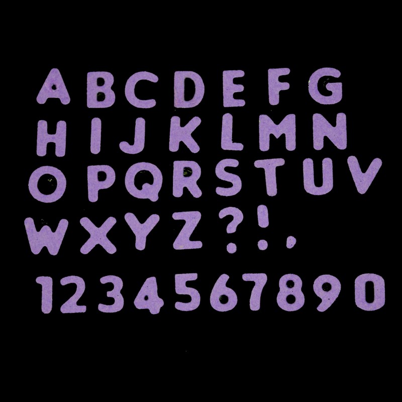Uppercase Alphabet & Numbers + More Metal Cutting Dies Set,