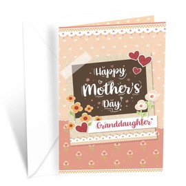 Granddaughter Mother's Day Card, Prime Greetings, Made in America, Eco-Friendly, Thick Card Stock with Premium Envelope 5in x 7.75in, Packaged in Protective Mailer