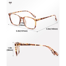 JOLISU 5-Pack Ultra-Light Slim Frames Blue Light Glasses - Classic Style, Spring Hinges, Sturdy and Durable Cheaters, Blue Light Protection Reading Glasses +1.25