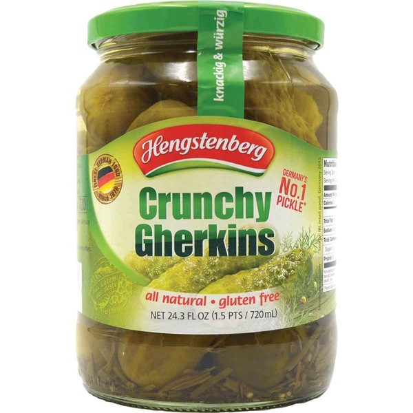Hengstenberg Crunchy Gherkins, 24.3 Ounce (Pack of 12)
