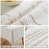 Pahajim Tablecloth Rectangular Table Cloth Cotton Linen Tassel Wipe Clean