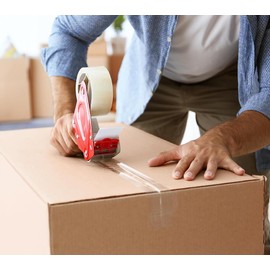 Clear Tape,PackingTape 4 Rolls, Total 480yds, 45mm x 110m(120yd) Packing Parcel Tape, Strong Low Noise Clear Packing Tape | Sticky Sealing Tape for Parcel Boxes, Moving, Home & Office