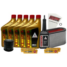 Cyclemax Semi Synthetic Full Service Kit compatible with 2003-2018 Honda ST 1300 ST1300 with Spark Plugs and Shaft Drive Oil