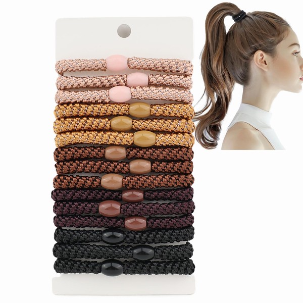 KOVOLITU High Elastic Ponytail Holders 15 PCS Hair Ties No