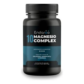 Magnesio 10 Complex , Malato, Citrato, Glicinato, Aspartato 60 Cápsulas