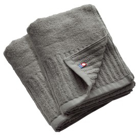 B-PLAID Mini Bath Towel, Imabari Towel, Set of 2, Made in Japan, Ribbed, Long Pile, Soft and Thin, Quick Drying, Highly Absorbent, 100% Cotton, Dark Gray