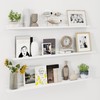 Axeman Picture Ledge Shelf 48 Inch, White Floating Shelves for
