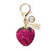 MONNEL MC502 Little Crystal 3D Strawberry Lobster Clasp Charm for