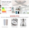 Mpayel Ceiling Fans with Lights and Remote/APP Control,46" Flush Mount