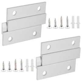 Murtenze 2 Inch French Cleat Picture Hanger Z Hanger, Aluminum Interlocking Wall Mounting Bracket Hardware Kit Z Clips for Hanging Wall Painting, Picture, Whiteboard, Headboard, Artwork (2 Pairs)