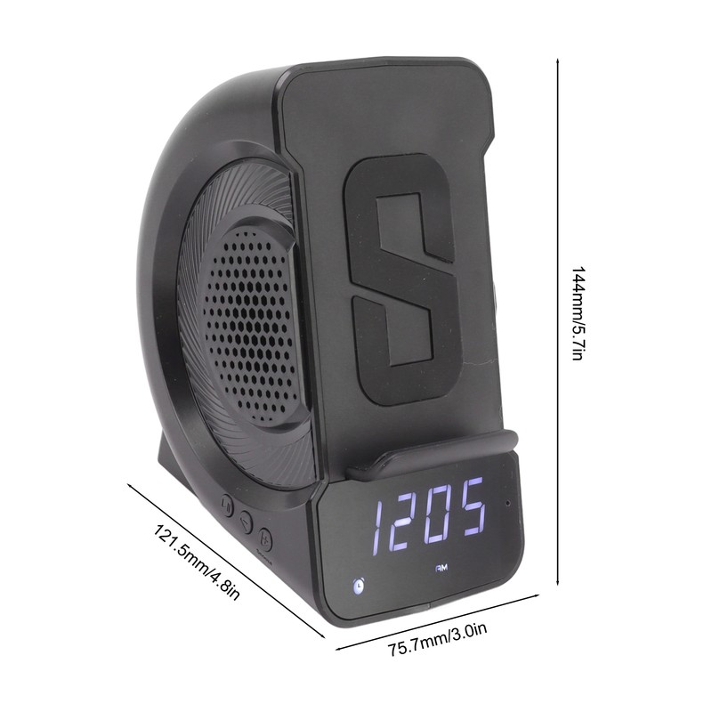 3 in 1 Bluetooth Speaker PC ABS Alarm Clock with