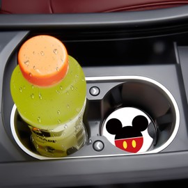 Akkya Car Cupholder Coaster Absorbent 4 Pack Cute Cartoon Rubber New Automotive Cup Holder Decal Decor Accessories for Women Men BD0901-02