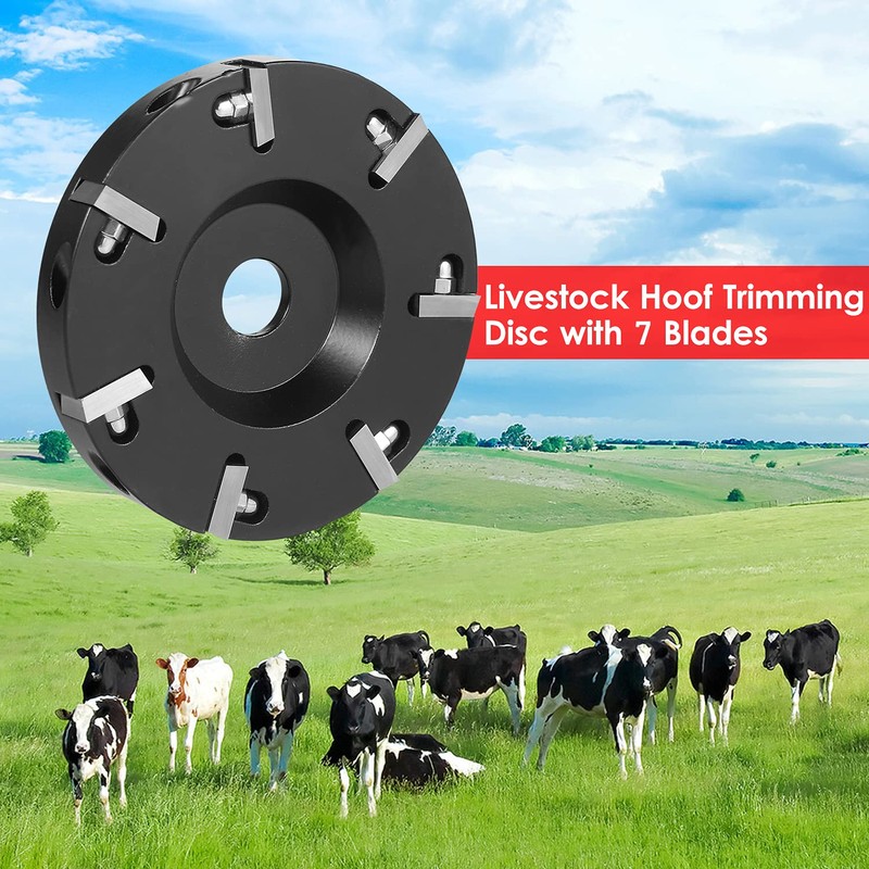 VISLONE Zinc Alloy Livestock Hoof Trimming Disc Plate With 7