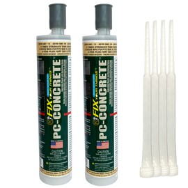 PC Products PC-Concrete Two-Part Epoxy Adhesive Paste for Anchoring and Crack Repair, 8.6 oz Cartridge, Gray (2-Pack)