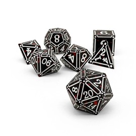 Norse Foundry Ironworks Metal Dice Sets - Hidden in The Shadows - Premium 7-Piece Set for D&D and RPG Adventures – Solid Metal Zinc Alloy Construction