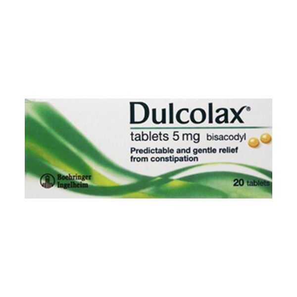 Dendron EDI Dulcolax Laxative Tablets 5Mg 20 Pack