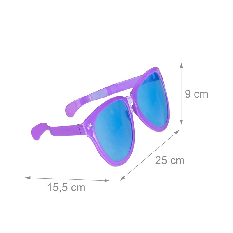 Relaxdays Party Glasses, Blue XXL Party Favour, Fancy Dress Accessories,