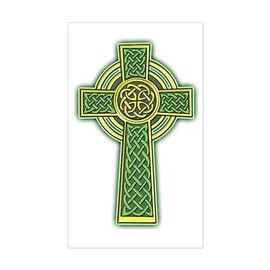 CafePress Celtic Cross 2 Light Rectangle Bumper Sticker Car Decal