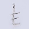Letter Initial A-z Alphabet Beads Solid 925 Sterling Silver Dangle