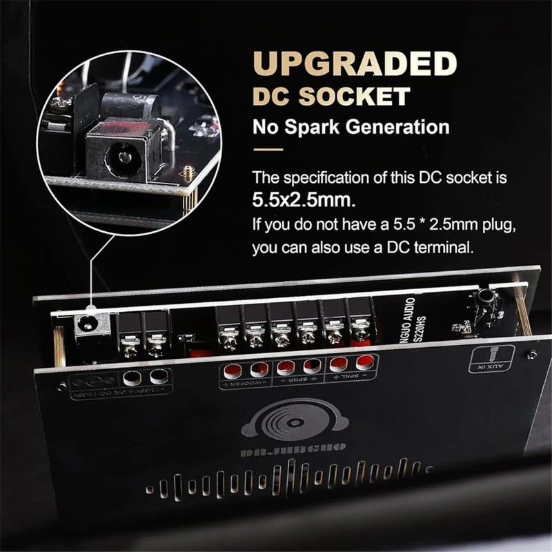 DollaTek 2.1 Channel Bluetooth Amplifier Board High Power Bluetooth Amplifier