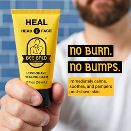 Bee Bald HEAL Aftershave for Men Healing Balm, Immediately Calms & Soothes Damaged Skin, Treats Bumps, Redness, Razor Burn & Other Shaving Irritations, 2 fl oz (Pack of 3)