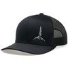 LARIX Gorra de camionero - Tamarack Mountain, Negro/ Gris, 6