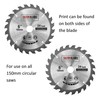 Saxton TCT Circular Saw Blade 150mm x 20mm bore x