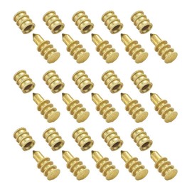 ZYAMY 15pcs Brass Table Leaf Dowel Pin Table Bolt Sleeve Connectors Table Leaf Hardware Gold Table Pins Extension Tables Hardware Accessories